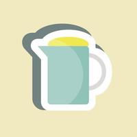 Sticker French Press. suitable for Drink symbol. simple design editable. design template vector. simple symbol illustration vector