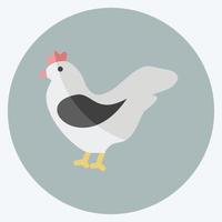 icono de gallina. adecuado para el símbolo del jardín. estilo plano diseño simple editable. vector de plantilla de diseño. ilustración de símbolo simple