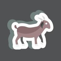 Sticker Goat. suitable for Garden symbol. simple design editable. design template vector. simple symbol illustration vector