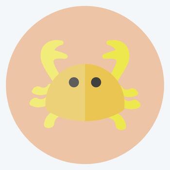 Icon Crab. suitable for Sea symbol. flat style. simple design editable. design template vector. simple symbol illustration vector