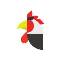 Rooster logo icon vector design template