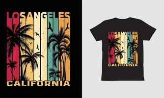 camiseta vintage os angeles california, diseño de camiseta de california. vector