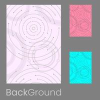 Background circular line pattern vector