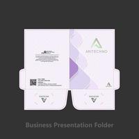 Company business presentation folder vector
