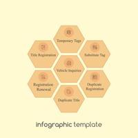 Presentation slide infographic template vector