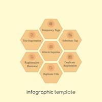 Presentation slide infographic template vector