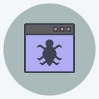 Icon Bug in Application. suitable for Programming symbol. color mate style. simple design editable. design template vector. simple symbol illustration vector