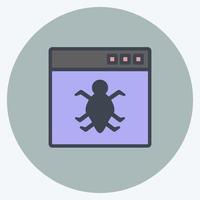 Icon Bug in Application. suitable for Programming symbol. color mate style. simple design editable. design template vector. simple symbol illustration vector