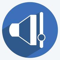 Icon Volume Control. suitable for web interface symbol. long shadow style. simple design editable. design template vector. simple symbol illustration vector