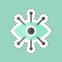 Sticker line cut Data Visualization. suitable for data analytics symbol. simple design editable. design template vector. simple symbol illustration vector