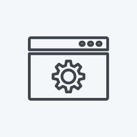 icono de optimización web. adecuado para su símbolo de servicios. estilo de línea diseño simple editable. vector de plantilla de diseño. ilustración de símbolo simple