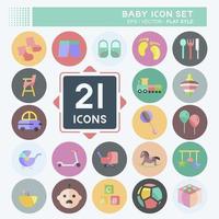 Baby Icon Set. suitable for Education symbol. flat style. simple design editable. design template vector. simple symbol illustration vector