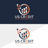 diseño de logotipo financiero y contable de recaudación de fondos vector
