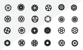 conjunto de iconos de engranaje plantilla vectorial