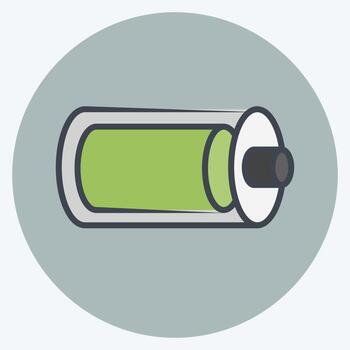 Icon Full Battery. suitable for Web Interface symbol. color mate style. simple design editable. design template vector. simple symbol illustration vector