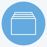 Icon Tabs. suitable for web interface symbol. blue eyes style. simple design editable. design template vector. simple symbol illustration vector