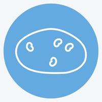 Icon Potato. suitable for Fruits and Vegetables symbol. blue eyes style. simple design editable. design template vector