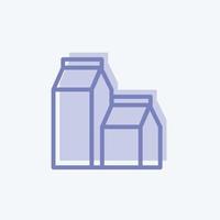 Icon Milk Product. suitable for Drink symbol. two tone style. simple design editable. design template vector. simple symbol illustration vector