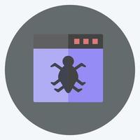 Icon Bug in Application. suitable for Programming symbol. flat style. simple design editable. design template vector. simple symbol illustration vector