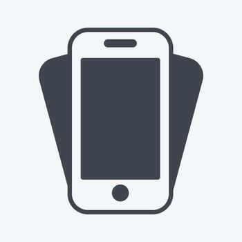 Icon Smartphone Shake. suitable for web interface symbol. glyph style. simple design editable. design template vector. simple symbol illustration vector