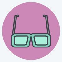 Icon Glasses. suitable for party symbol. color mate style. simple design editable. design template vector. simple symbol illustration vector