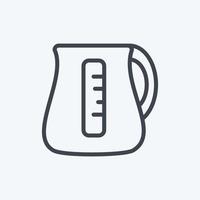 Hervidor eléctrico icono. adecuado para el símbolo de bebida. estilo de línea diseño simple editable. vector de plantilla de diseño. ilustración de símbolo simple