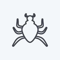 Icon Spider Insect. suitable for Animal symbol. line style. simple design editable. design template vector. simple symbol illustration vector