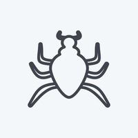 insecto araña icono. adecuado para el símbolo animal. estilo de línea diseño simple editable. vector de plantilla de diseño. ilustración de símbolo simple