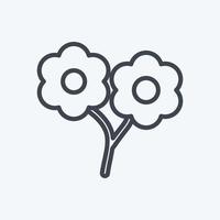 Icon Small flowers. suitable for garden symbol. line style. simple design editable. design template vector. simple symbol illustration vector