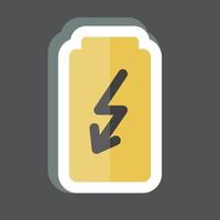 Sticker Power saving. suitable for Mobile Apps symbol. simple design editable. design template vector. simple symbol illustration vector