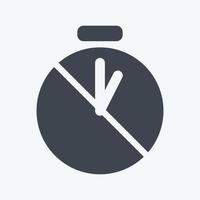 Icon Timer Off. suitable for Photo Editing symbol. glyph style. simple design editable. design template vector. simple symbol illustration vector