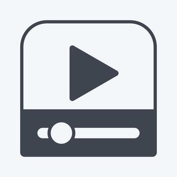 Icon Video Player. suitable for web interface symbol. simple design editable. design template vector. simple symbol illustration vector