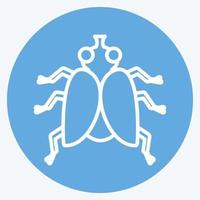 Icon Fly. suitable for Animal symbol. blue eyes style. simple design editable. design template vector. simple symbol illustration vector