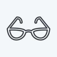 Icon Reading Glasses. suitable for men accessories symbol. line style. simple design editable. design template vector. simple symbol illustration vector