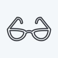 gafas de lectura icono. adecuado para el símbolo de accesorios masculinos. estilo de línea diseño simple editable. vector de plantilla de diseño. ilustración de símbolo simple