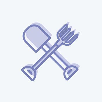 Icon Farming Tools. suitable for Garden symbol. two tone style. simple design editable. design template vector. simple symbol illustration vector