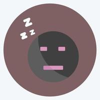 Icon Emoticon Sleepy I. suitable for Emoticon symbol. flat style. simple design editable. design template vector. simple symbol illustration vector