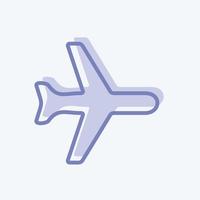 icono de modo avión. adecuado para el símbolo de aplicaciones móviles. estilo de dos tonos. diseño simple editable. vector de plantilla de diseño. ilustración de símbolo simple