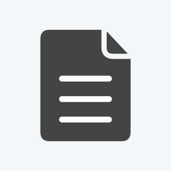 notas de icono adecuado para el símbolo de aplicaciones móviles. estilo de glifo. diseño simple editable. vector de plantilla de diseño. ilustración de símbolo simple