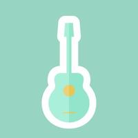 Sticker line cut Guitar. suitable for Toy symbol. simple design editable. design template vector. simple symbol illustration vector