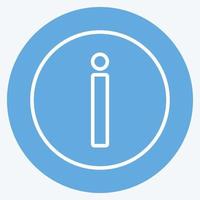 Icon About. suitable for Mobile Apps symbol. blue eyes style. simple design editable. design template vector. simple symbol illustration vector