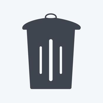 Icon Garbage Bin. suitable for Home symbol. glyph style. simple design editable. design template vector. simple symbol illustration vector