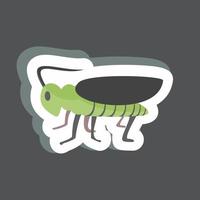 Sticker Grasshopper. suitable for Animal symbol. simple design editable. design template vector. simple symbol illustration vector