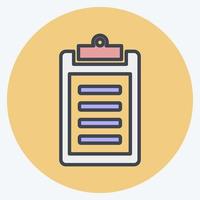 Icon Invoice. suitable for Education symbol. color mate style. simple design editable. design template vector. simple symbol illustration vector