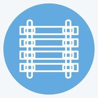 Icon Rails. suitable for Wild West symbol. blue eyes style. simple design editable. design template vector. simple symbol illustration vector