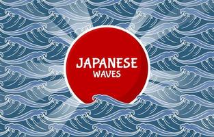 fondo de ondas japonesas tradicionales vector