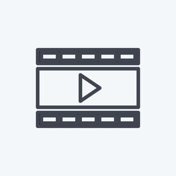 Icon Video and Animation.. suitable for IT Services symbol. line style. simple design editable. design template vector. simple symbol illustration vector