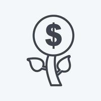 Icon Investment. suitable for Education symbol. line style. simple design editable. design template vector. simple symbol illustration vector