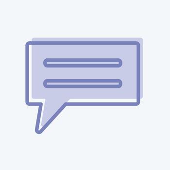 burbuja de chat de icono. adecuado para el símbolo de la educación. estilo de dos tonos. diseño simple editable. vector de plantilla de diseño. ilustración de símbolo simple