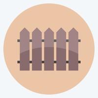 Icon Fence. suitable for garden symbol. flat style. simple design editable. design template vector. simple symbol illustration vector